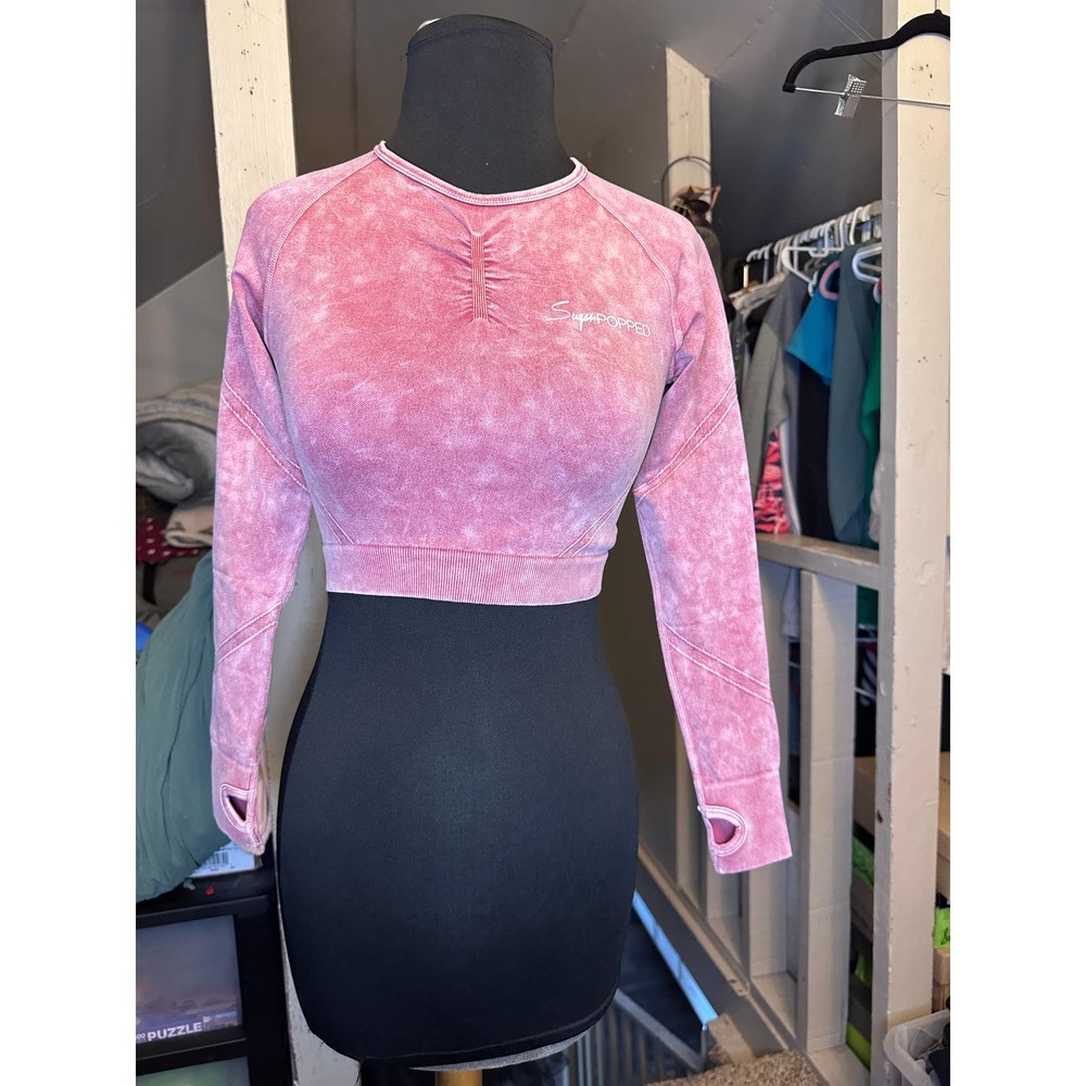 NWOT Sugar Popped Women's size S Cropped Top & Legging Extreme Lift Set Rtl $59